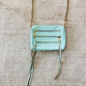 Sea foam green Rebecca Minkoff cross body bag